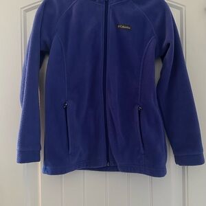 Columbia Purple Full-Zip Fleece Hooded kids sz XL fits womens Small